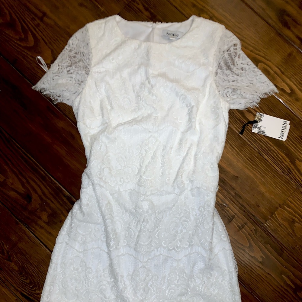 White lace Kensie dress
